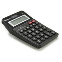 Rekenmachine/Calculator - zwart - 10 x 14 cm - voor school of kantoor - Solar