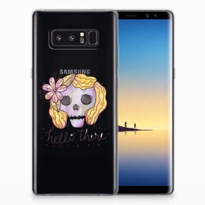 Silicone Back Case Samsung Galaxy Note 8 Boho Skull