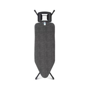 Brabantia Strijkplank C, 124x45 cm Denim Black met solide strijkijzerhouder - Black