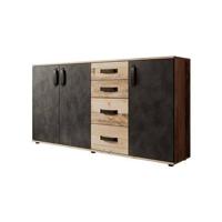 Meubella Dressoir Montreal - Grijs - Old wood - 160 cm Meubella Dressoir Montreal - Grijs - Old wood - 160 cm