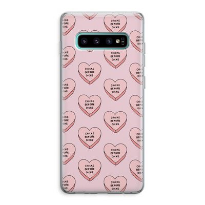 Chicks before dicks: Samsung Galaxy S10 Plus Transparant Hoesje