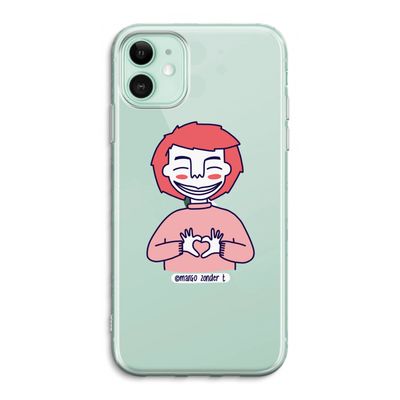 Hartje: iPhone 11 Transparant Hoesje