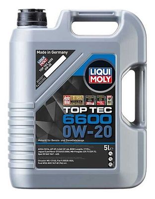 Motorolie Liqui Moly Top Tec 6600 0W-20 C5 5L 21411