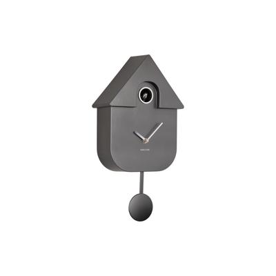 Wandklok Modern Koekoek Metallic Antraciet