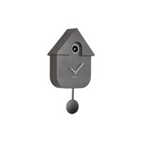 Wandklok Modern Koekoek Metallic Antraciet