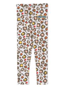 Kenzo Kids legging imprimé à patch logo - Tons neutres