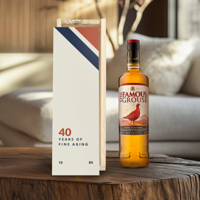 Whisky in bedrukte kist - The Famous Grouse