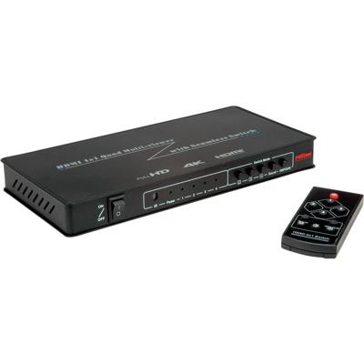 Roline ROLINE HDMI 4x1 QUAD Multi-Viewer Switch, nahtlose Umschaltung HDMI-switch Zwart