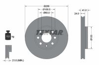 Remschijf TEXTAR, Remschijftype: Binnen geventileerd, u.a. für Opel, Vauxhall, Chevrolet