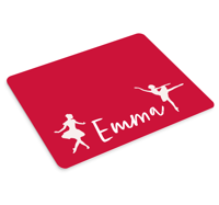Muismat met naam Ballerina silhouet dansen