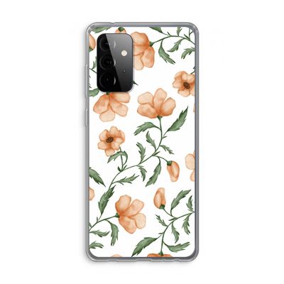 Peachy flowers: Samsung Galaxy A72 Transparant Hoesje