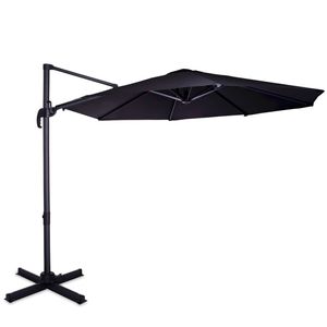 VONROC Premium Zweefparasol Bardolino Ø300cm – Incl. kruisvoet & beschermhoes – Ronde parasol – 360 ° Draaibaar - Kantel