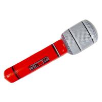 Opblaas microfoon - rood - speelgoed - kinderen - opblaasbaar