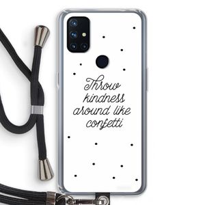 Confetti: OnePlus Nord N10 5G Transparant Hoesje met koord