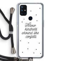 Confetti: OnePlus Nord N10 5G Transparant Hoesje met koord