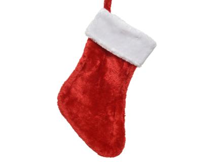 Kerstsok pes l25b40cm rood - Ksd