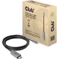 Club 3D USB Gen2 Type-C naar HDMI kabel 3 meter, 4K120Hz, 8K60Hz, HDR10