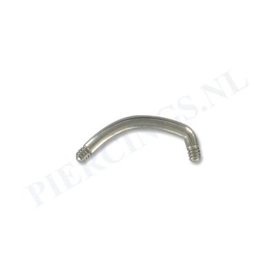 Staafje banana gebogen 1.6 mm 8 mm