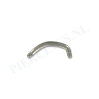 Staafje banana gebogen 1.6 mm 8 mm