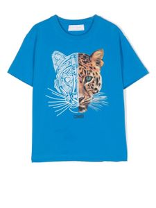 Roberto Cavalli Junior T-shirt met luipaardprint - Blauw