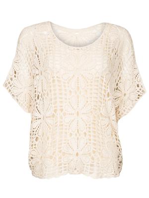 Top Gehaakt Beige
