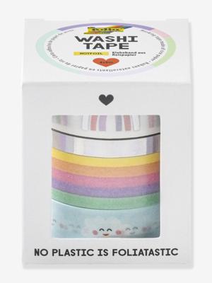 Set van 4 Washi linten met Hotfoil effect RAINBOW CLOUDS FOLIA meerkleurig