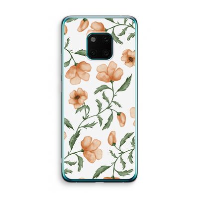 Peachy flowers: Huawei Mate 20 Pro Transparant Hoesje