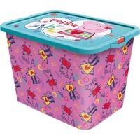 Stor Opbergbox Peppa Pig 23 Liter Roze/blauw - thumbnail