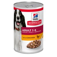 Hill's Adult met kip nat hondenvoer (blik 370 gr) 3 trays (36 x 370 g)