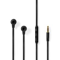 Nedis HPWD5020BK hoofdtelefoon/headset Bedraad In-ear Oproepen/muziek Zwart, Zilver - thumbnail
