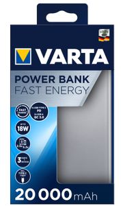 Varta Fast Energy 20000 Lithium-Polymeer (LiPo) 20000 mAh Zilver