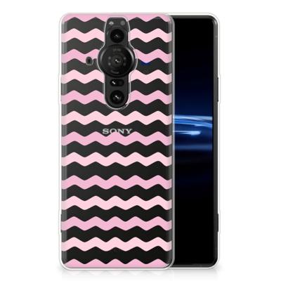 Sony Xperia Pro-I | TPU bumper | Waves Roze