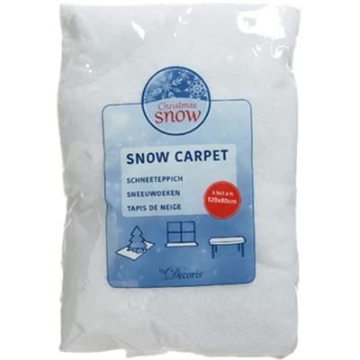 Sneeuwdeken - wit - 120 x 80 cm - polyester - sneeuwtapijt - kerstversiering