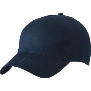 Baseball pet/cap 5 panels - 10x stuks - donkerblauw - volwassenen - Voordelige caps - katoen