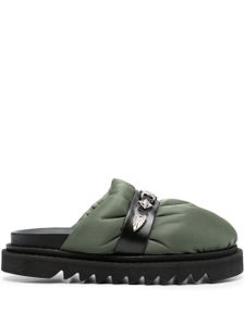 Toga Virilis stud-embellished slip-on mules - Vert