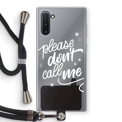 Don't call: Samsung Galaxy Note 10 Transparant Hoesje met koord