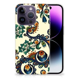 Siliconen Hoesje Apple iPhone 14 Pro Barok Flower