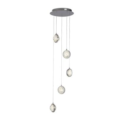 Searchlight HanglampQuartz vide 5-lichts chroom - 28701-5CC