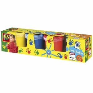 SES Creative Vingerverf 4 kleuren x145ml