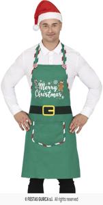 Kerst Schort Elf Merry Christmas Groen