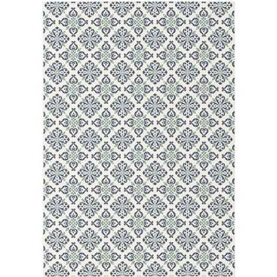 Vloerkleed Bazai - blauw - 80x150 cm - Leen Bakker