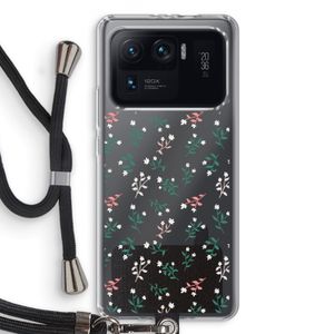 Small white flowers: Xiaomi Mi 11 Ultra Transparant Hoesje met koord