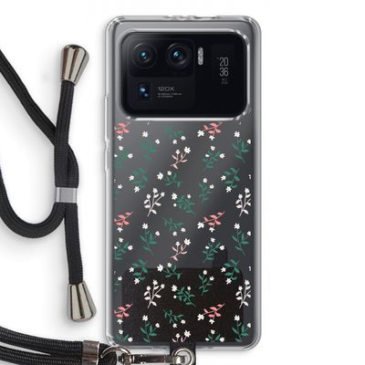 Small white flowers: Xiaomi Mi 11 Ultra Transparant Hoesje met koord