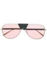 Ferragamo Eyewear lunettes de soleil à monture pilote - Vert