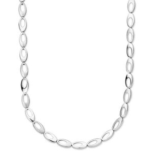 Ketting Ovalen glans-mat zilver 7 mm 45 cm