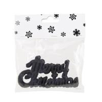 Cosy @ Home kersthangers - 6x - zwart - kunststof - 10 cm Cosy @ Home kersthangers - 6x - zwart - kunststof - 10 cm