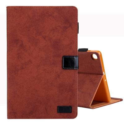 Voor Galaxy tab A 10 1 (2019) Business stijl horizontale Flip lederen draagtas met houder & kaartsleuf & fotolijstjes & slaap/Wake-up functie (bruin)