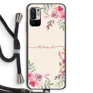 Rozen: Xiaomi Redmi Note 10 5G Transparant Hoesje met koord