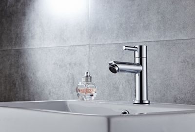 Fonteinkraan SaniClear Shine | Opbouw | Koudwater kraan | Standaard model | 1-hendel | Rond | Chroom