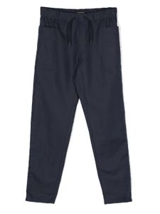 Emporio Armani Kids pantalon de jogging à design uni - Bleu